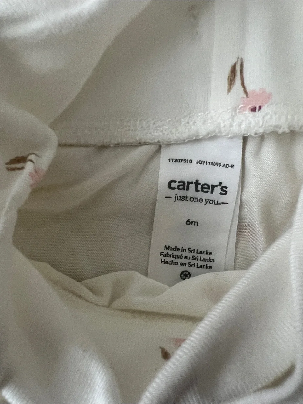 Carter's White Baby One-Piece with Pink Flamingo Print